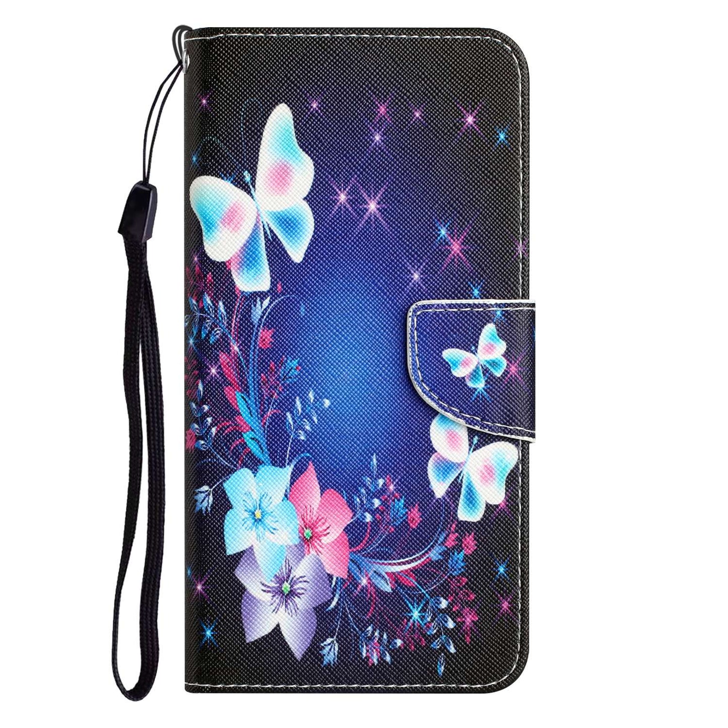 For Samsung Galaxy A52 4G / 5G / A52s 5G Pattern Printing Stand Wallet Cover Cross Texture PU Leather Anti-drop Phone Case