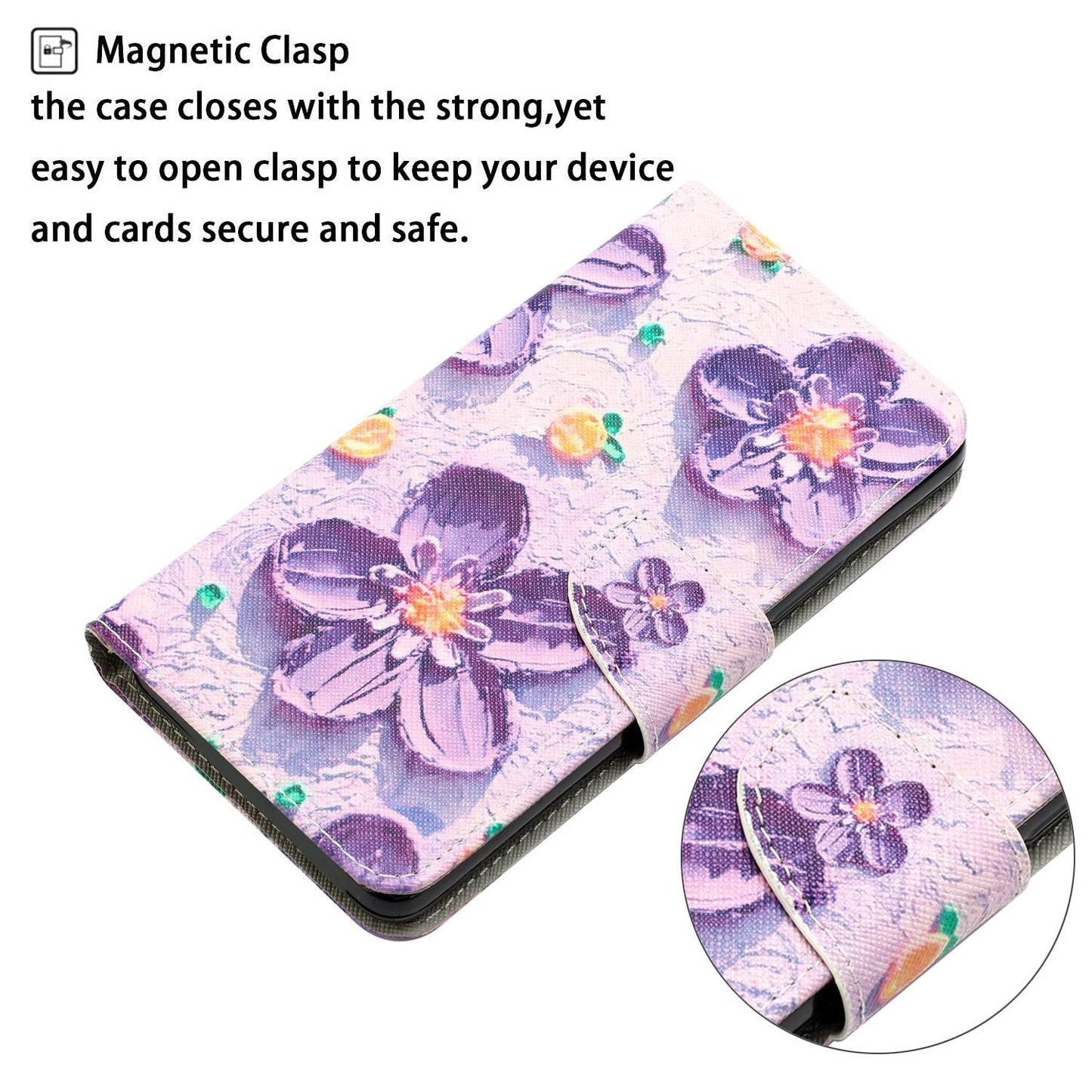 For Samsung Galaxy A52 4G / 5G / A52s 5G Pattern Printing Stand Wallet Cover Cross Texture PU Leather Anti-drop Phone Case
