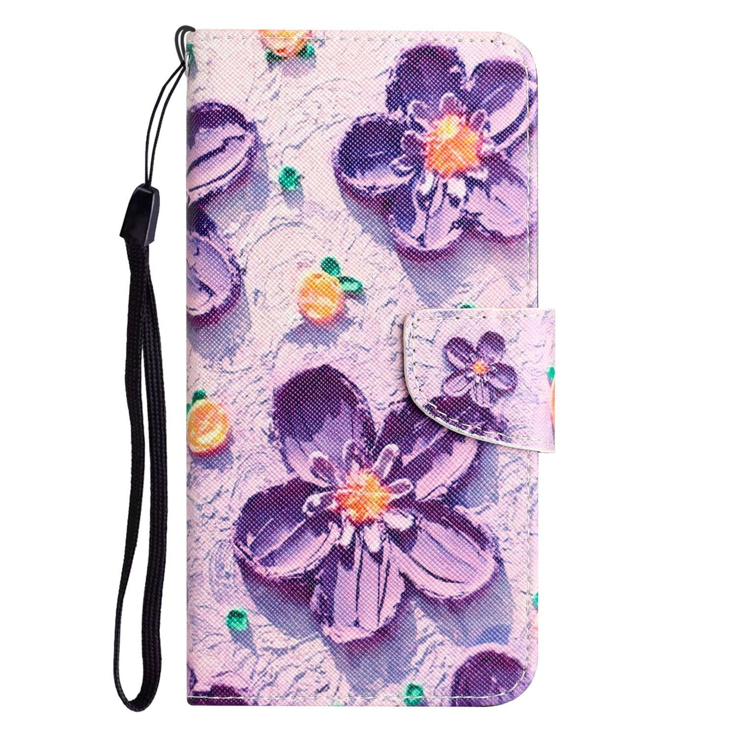 For Samsung Galaxy A52 4G / 5G / A52s 5G Pattern Printing Stand Wallet Cover Cross Texture PU Leather Anti-drop Phone Case