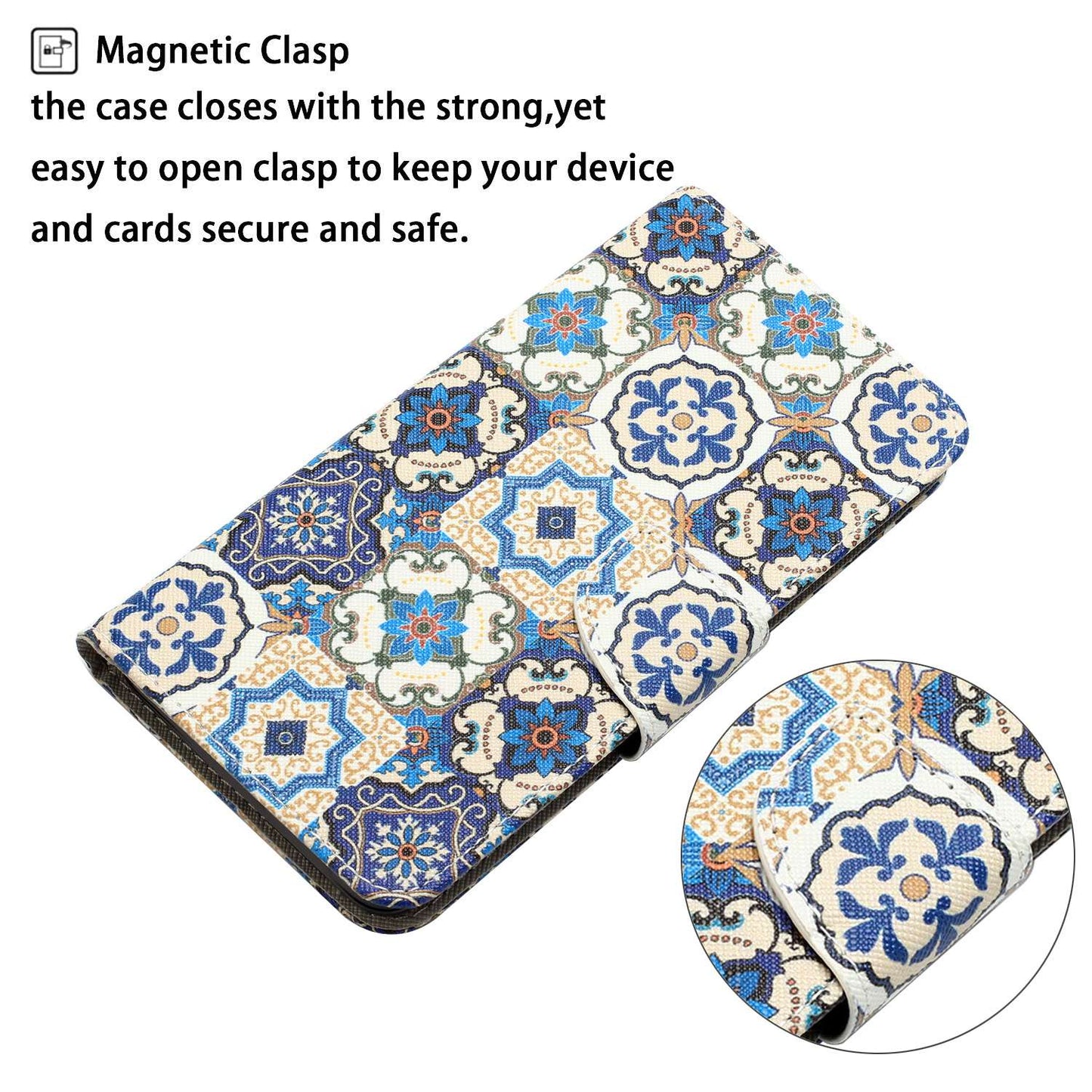 For Samsung Galaxy A52 4G / 5G / A52s 5G Pattern Printing Stand Wallet Cover Cross Texture PU Leather Anti-drop Phone Case