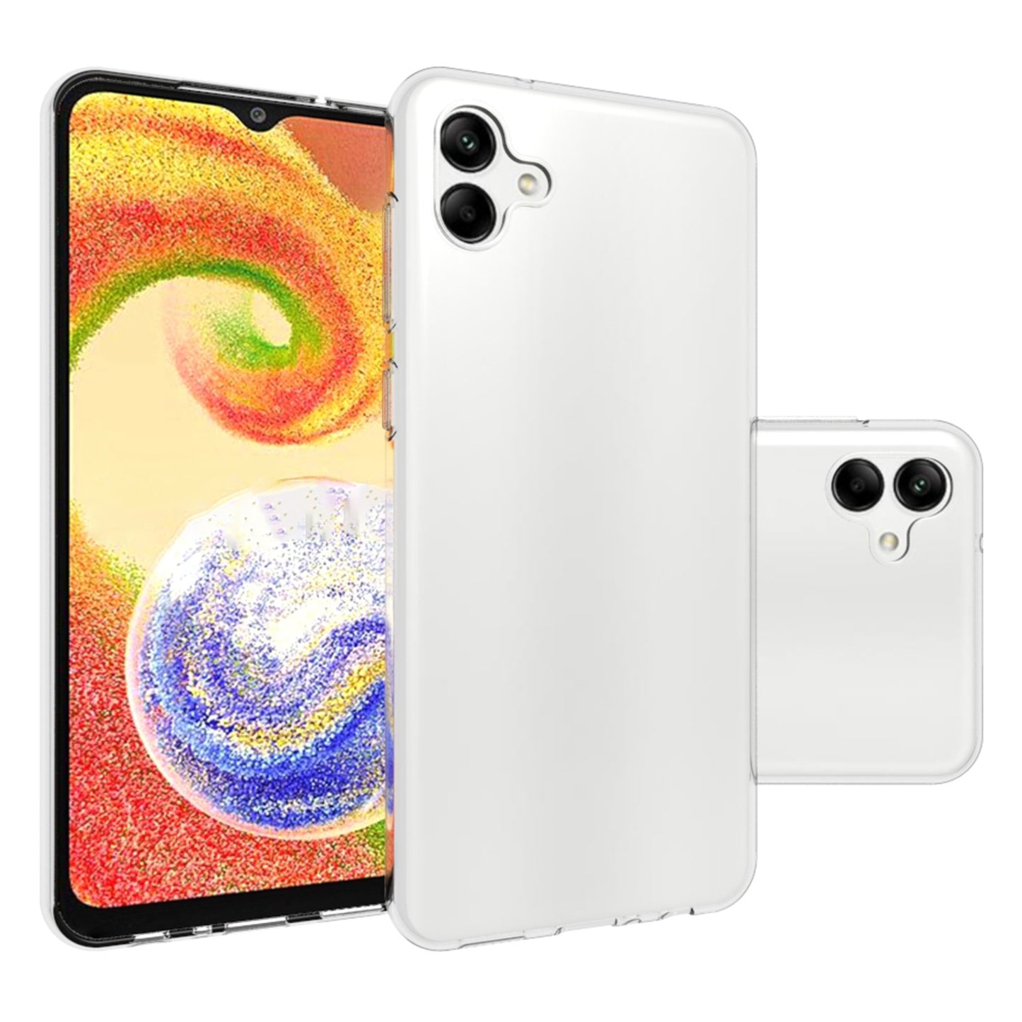 10Pcs / Pack For Samsung Galaxy A04 4G Soft TPU Inner Anti-Watermark Case Transparent Anti-drop Phone Cover