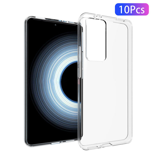 10Pcs / Pack For Xiaomi Redmi K50 Ultra 5G Inner Watermark-Free Shockproof Phone Case Clear TPU Back Cover