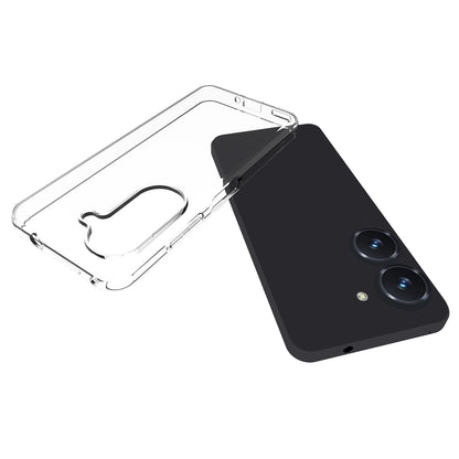 10Pcs / Pack For Asus Zenfone 9 5G Transparent TPU Phone Case Shockproof Precise Cutouts Inner Watermark-Free Phone Cover