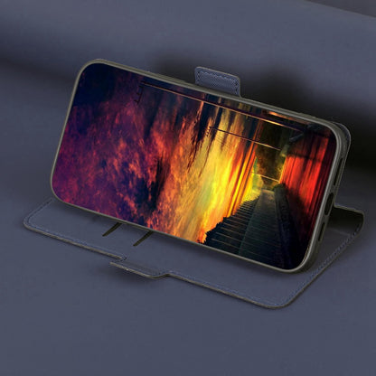 For Huawei Enjoy 50 Pro 4G / nova Y90 4G Twill Texture Side Magnetic Clasp PU Leather Stand Cover Card Slots Phone Case