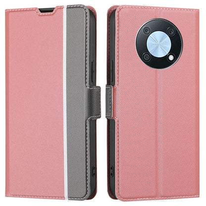 For Huawei Enjoy 50 Pro 4G / nova Y90 4G Twill Texture Side Magnetic Clasp PU Leather Stand Cover Card Slots Phone Case