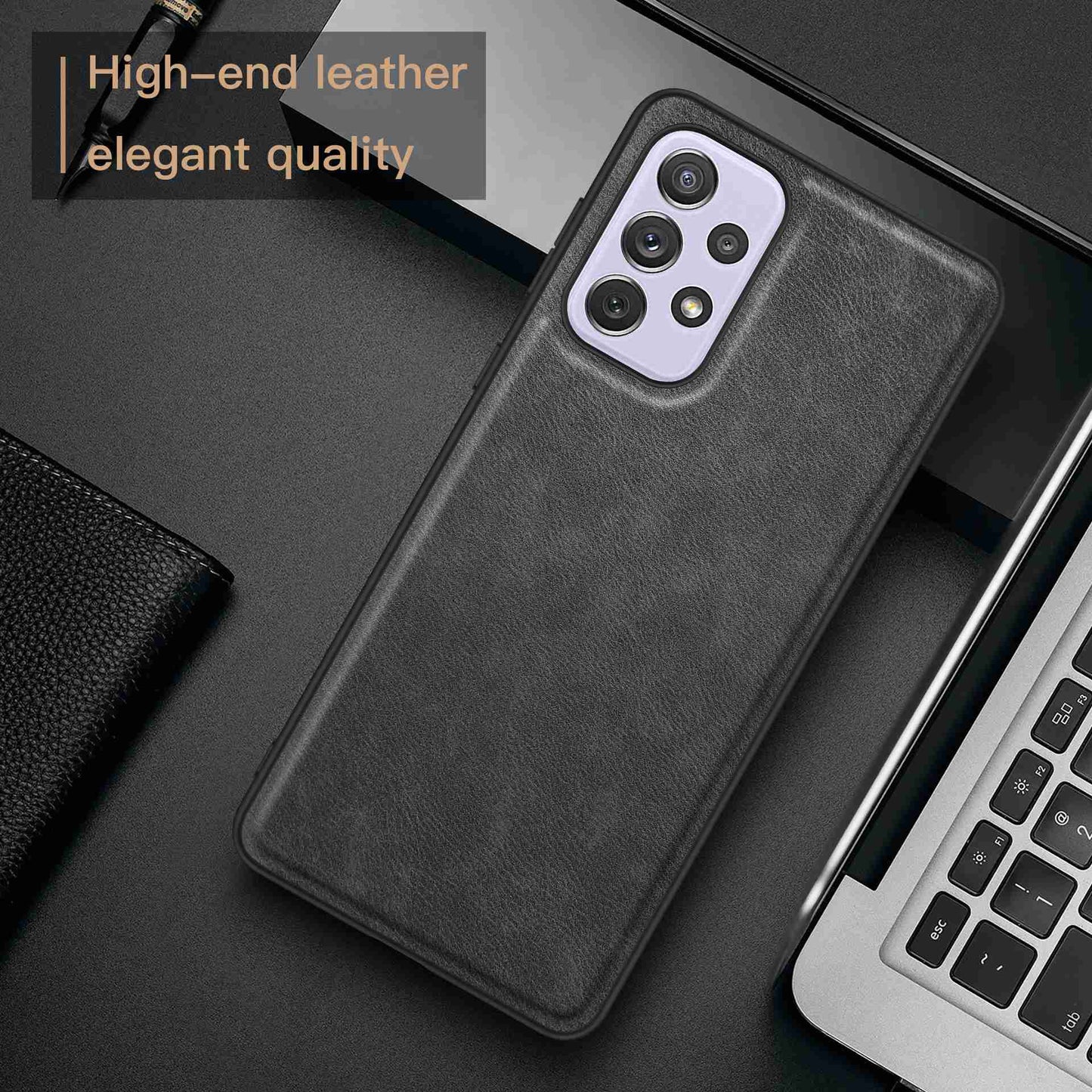 Mobile Phone Cover for Samsung Galaxy A53 5G, Retro PU Leather Coated TPU+PC Phone Shell Anti-scratch Cell Phone Case