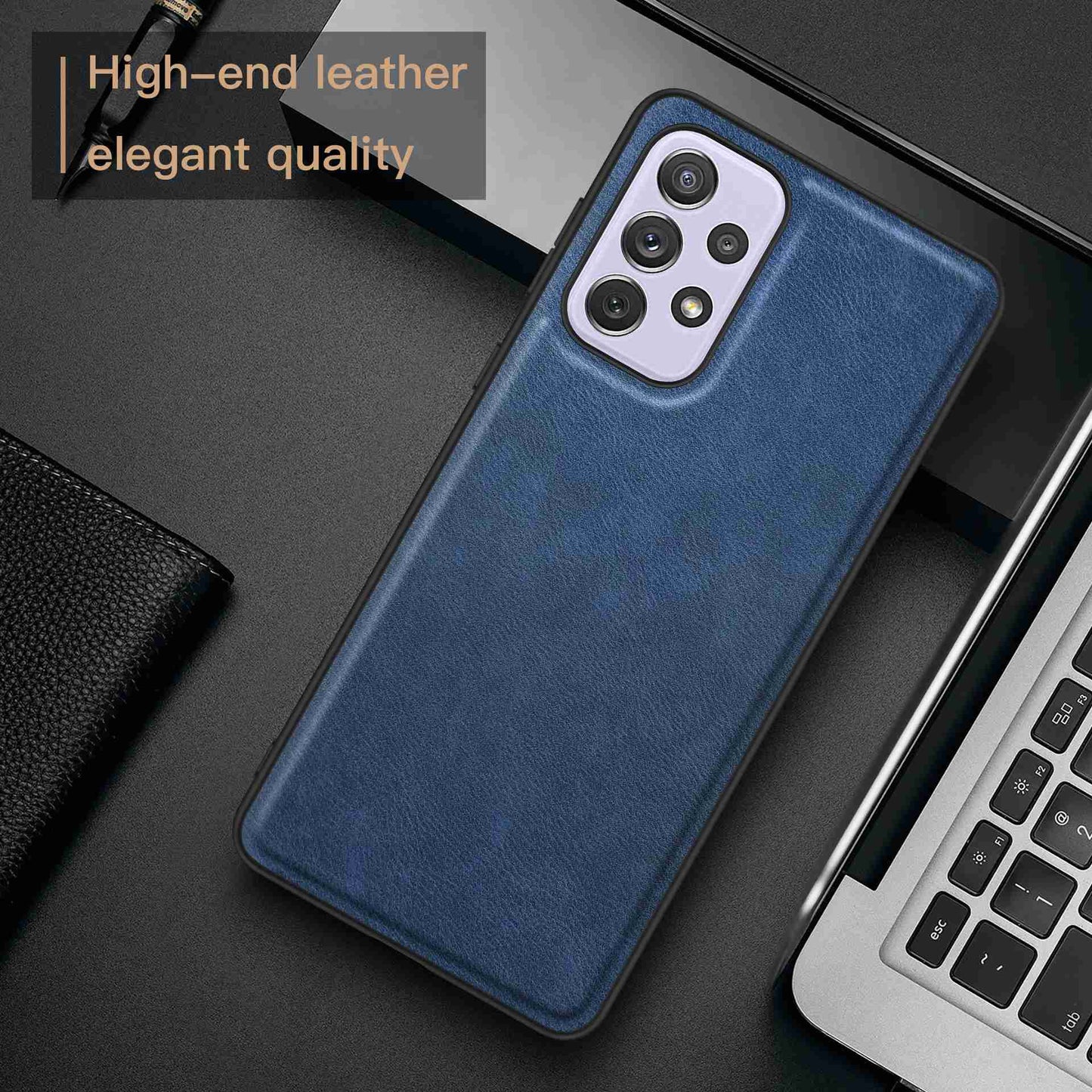 Mobile Phone Cover for Samsung Galaxy A53 5G, Retro PU Leather Coated TPU+PC Phone Shell Anti-scratch Cell Phone Case