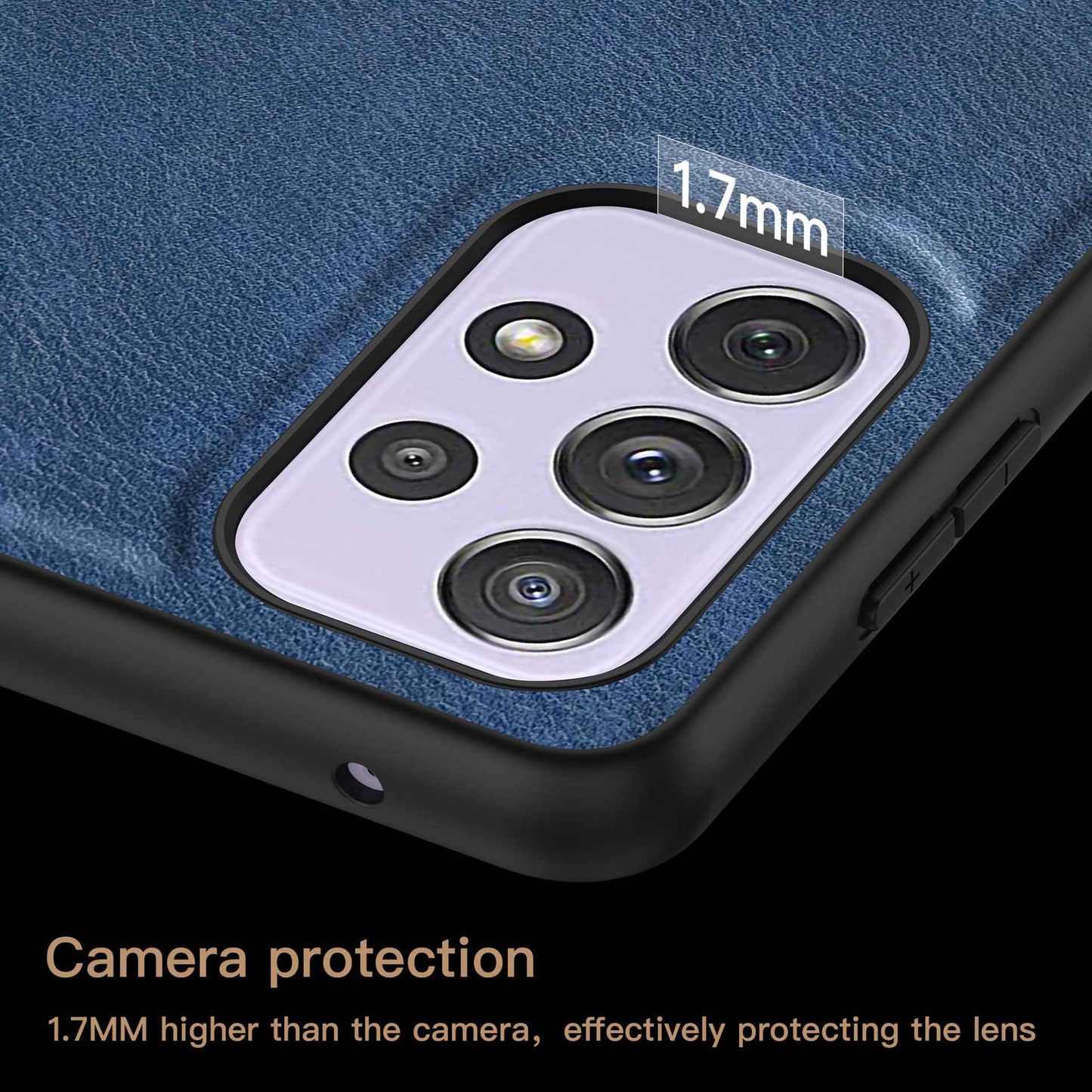Mobile Phone Cover for Samsung Galaxy A53 5G, Retro PU Leather Coated TPU+PC Phone Shell Anti-scratch Cell Phone Case