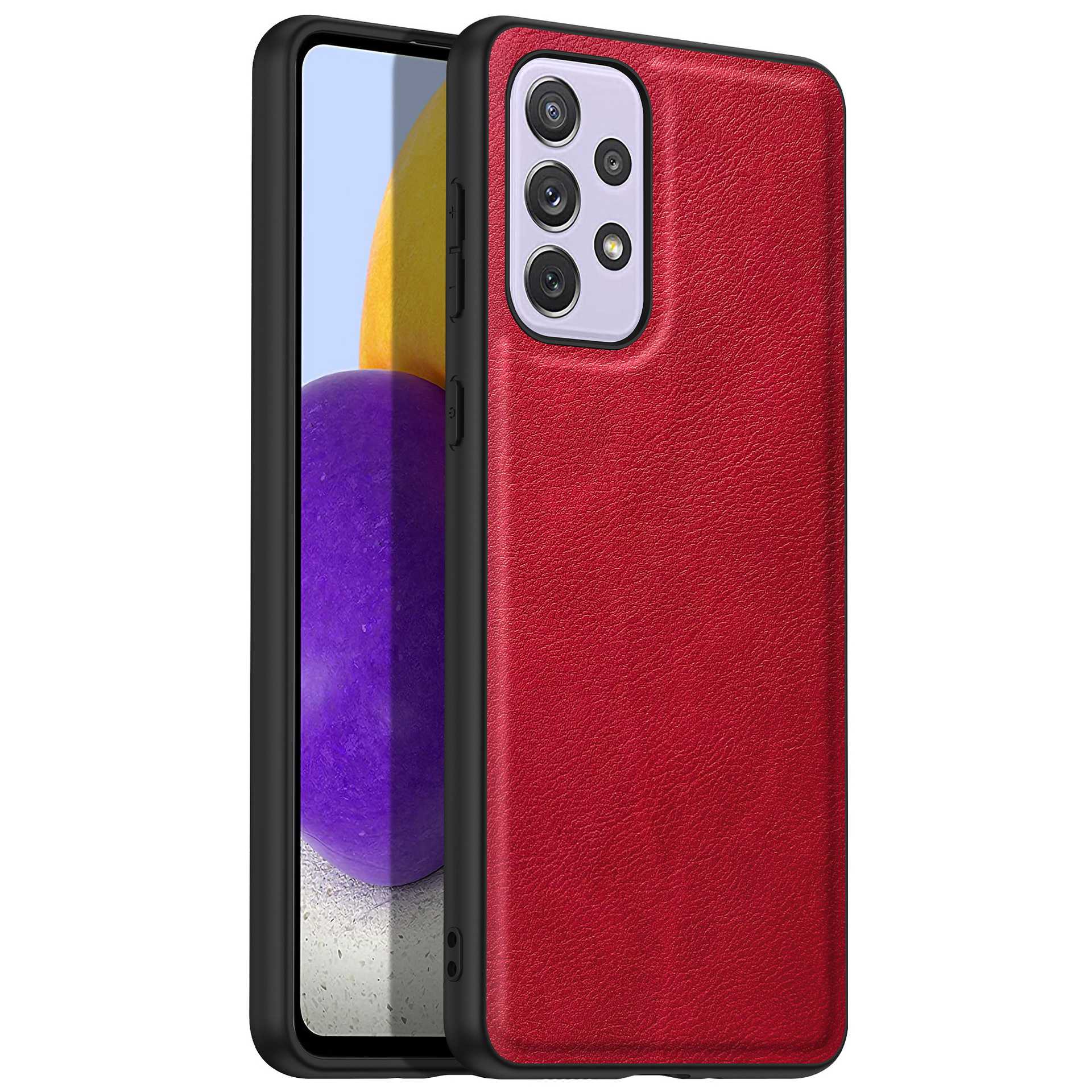 Mobile Phone Cover for Samsung Galaxy A53 5G, Retro PU Leather Coated TPU+PC Phone Shell Anti-scratch Cell Phone Case
