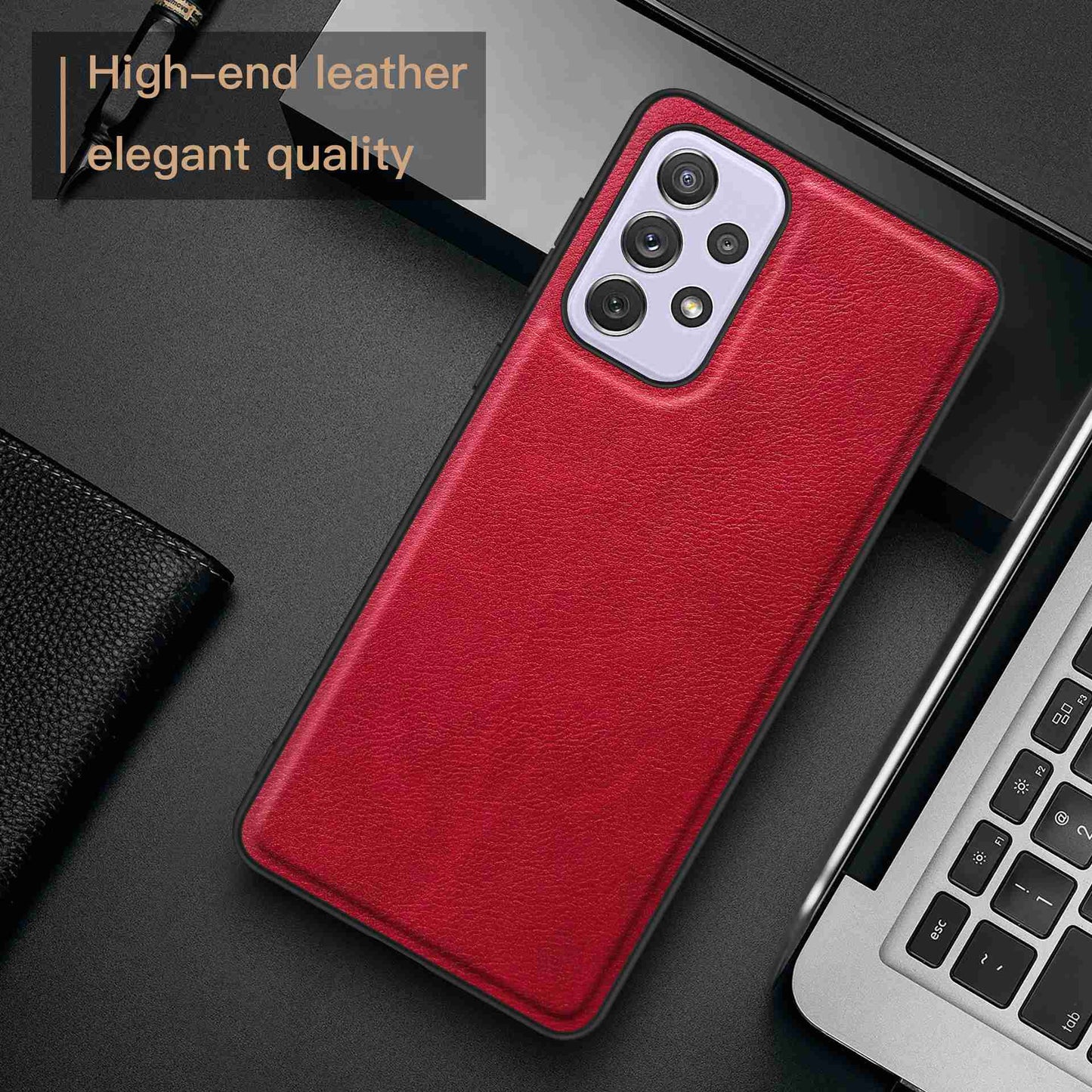 Mobile Phone Cover for Samsung Galaxy A53 5G, Retro PU Leather Coated TPU+PC Phone Shell Anti-scratch Cell Phone Case