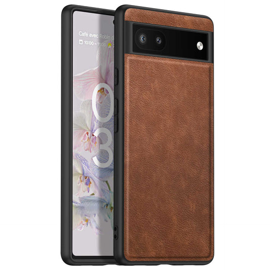 For Google Pixel 6a Retro Phone Case Multi-layer Protection TPU+PC+PU Leather Wear-resistant Phone Back Cover