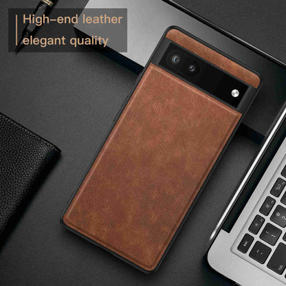 For Google Pixel 6a Retro Phone Case Multi-layer Protection TPU+PC+PU Leather Wear-resistant Phone Back Cover