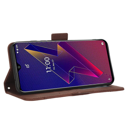 For Wiko Power U10 / Power U20 PU Leather Folio Wallet Cover Magnetic Closure Multiple Card Slots Stand Flip Cover