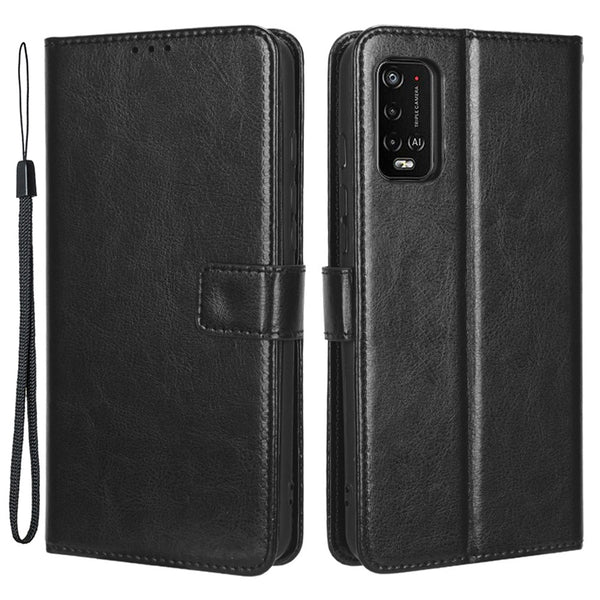 For Wiko Power U10 / Power U20 Crazy Horse Texture PU Leather Phone Case Magnetic Closure Stand Flip Wallet Cover