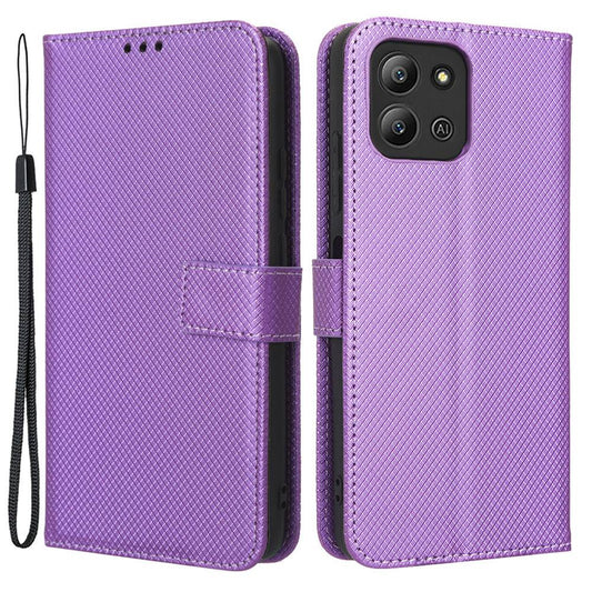 For Infinix Hot 11 2022 4G X675 Magnetic PU Leather Flip Cover Diamond Texture Wallet Stand Full Protective Folio Case