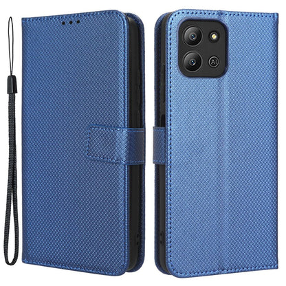 For Infinix Hot 11 2022 4G X675 Magnetic PU Leather Flip Cover Diamond Texture Wallet Stand Full Protective Folio Case
