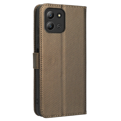 For Infinix Hot 11 2022 4G X675 Magnetic PU Leather Flip Cover Diamond Texture Wallet Stand Full Protective Folio Case
