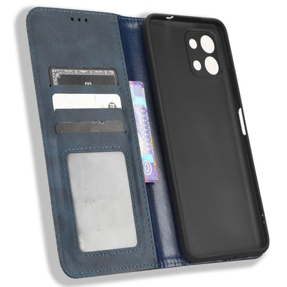 For Infinix Hot 11 4G 2022 X675 Retro Texture PU Leather Cover Imprinted Mosaic Stand Hidden Magnetic Adsorption Flip Wallet Case