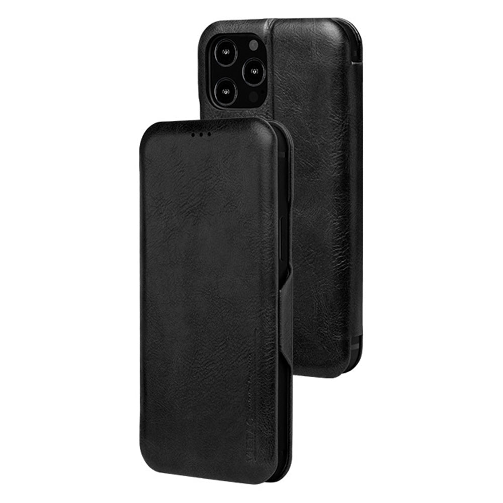 VIETAO For iPhone 13 Pro 6.1 inch Phone Case Anti-Fall Shockproof Case PU Leather Phone Cover with Stand / Card Holder