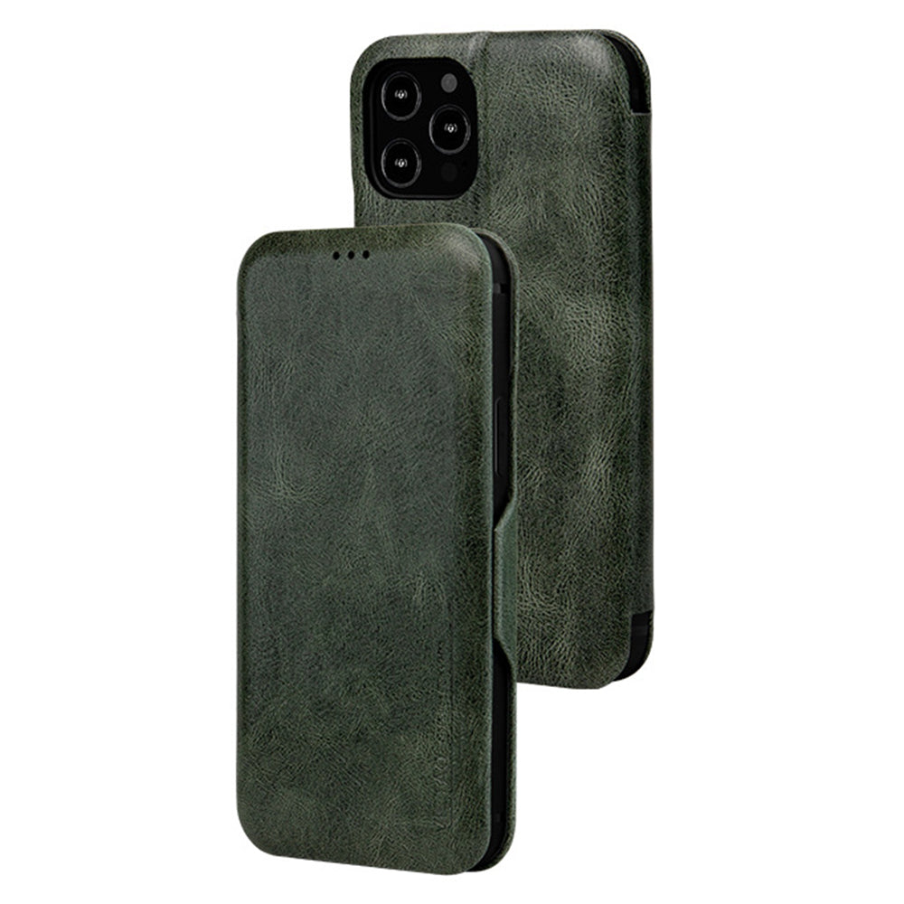 VIETAO For iPhone 13 Pro 6.1 inch Phone Case Anti-Fall Shockproof Case PU Leather Phone Cover with Stand / Card Holder