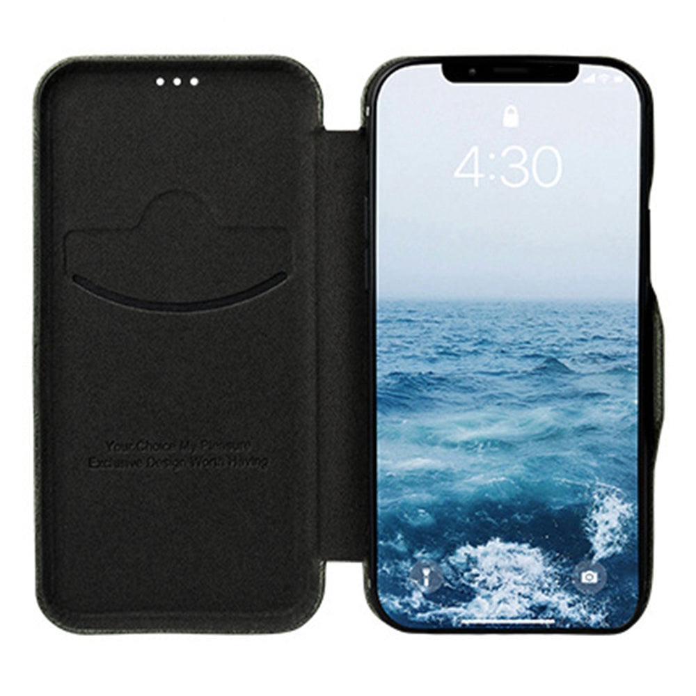 VIETAO For iPhone 13 Pro 6.1 inch Phone Case Anti-Fall Shockproof Case PU Leather Phone Cover with Stand / Card Holder