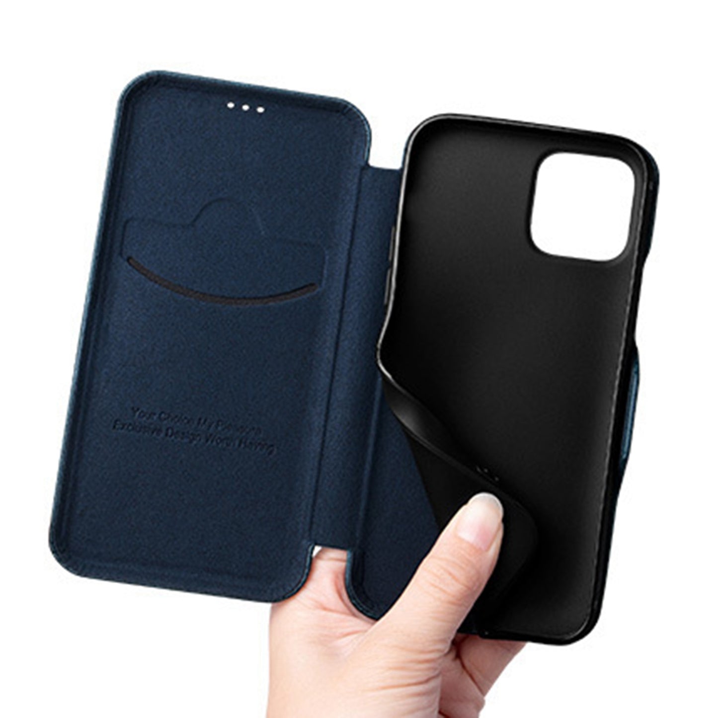 VIETAO For iPhone 13 Pro 6.1 inch Phone Case Anti-Fall Shockproof Case PU Leather Phone Cover with Stand / Card Holder