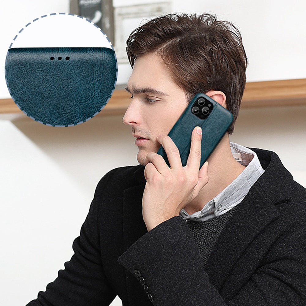 VIETAO For iPhone 13 Pro 6.1 inch Phone Case Anti-Fall Shockproof Case PU Leather Phone Cover with Stand / Card Holder
