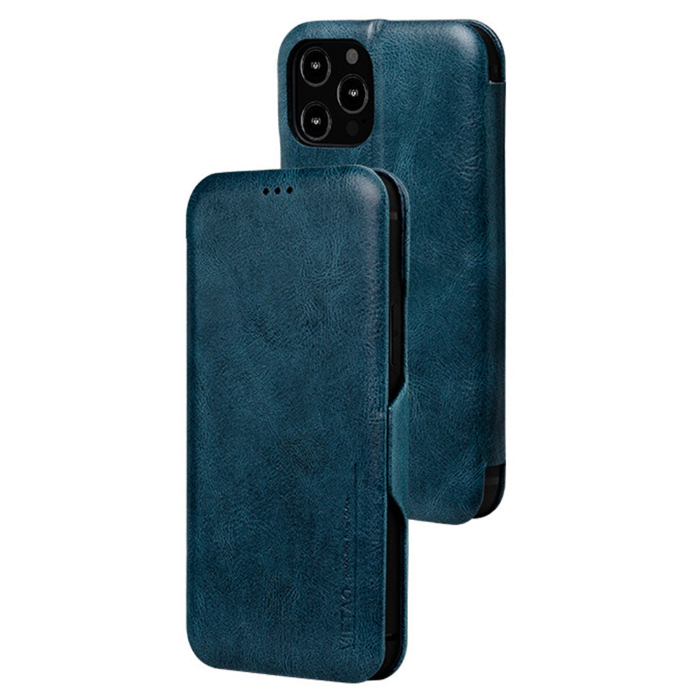 VIETAO For iPhone 13 Pro 6.1 inch Phone Case Anti-Fall Shockproof Case PU Leather Phone Cover with Stand / Card Holder
