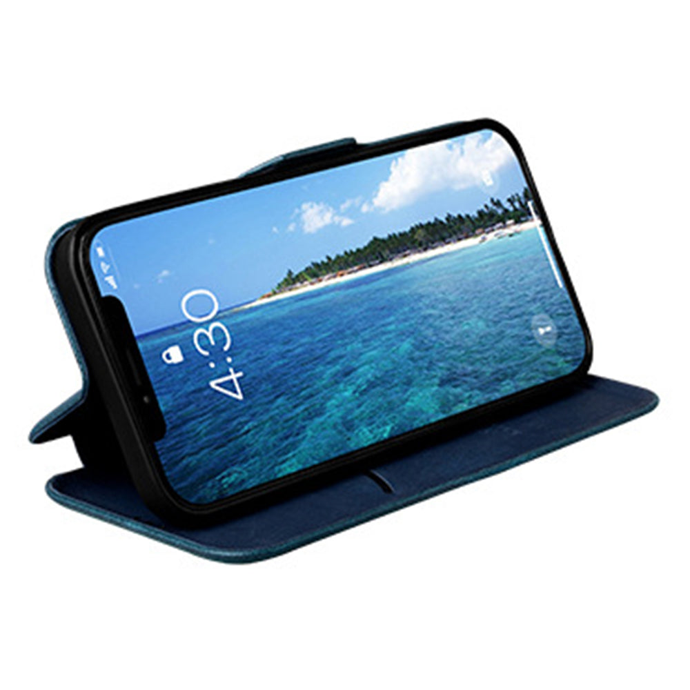 VIETAO For iPhone 13 Pro 6.1 inch Phone Case Anti-Fall Shockproof Case PU Leather Phone Cover with Stand / Card Holder