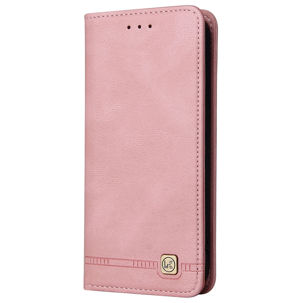 For iPhone 13 Pro 6.1 inch Shockproof Phone Cover Hardware Decor Magnetic Business Style PU Leather Wallet Case