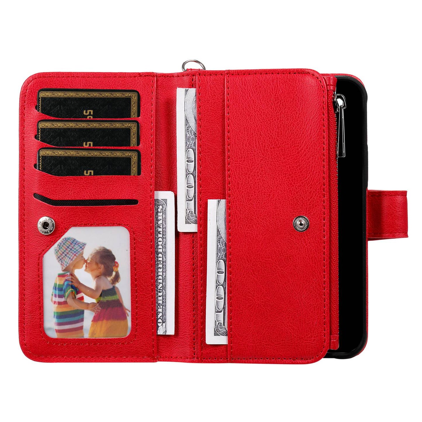 KT Multi-functional Series-4 for Samsung Galaxy A52s 5G / A52 5G / 4G PU Leather Wallet Case Zipper Pocket Phone Cover Adjustable Stand Shell