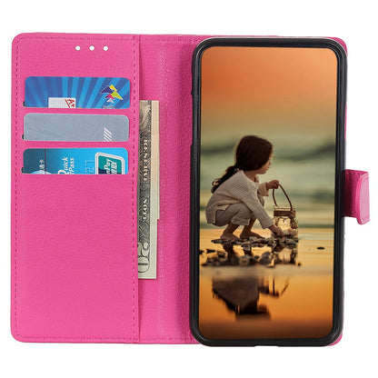 For Huawei Mate 50 4G Stand Function Magnetic Closure Wallet Case Litchi Texture PU Leather Flip Phone Shell