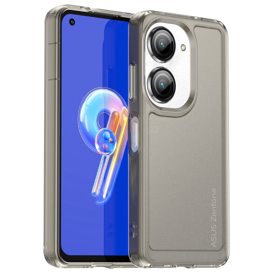 For Asus Zenfone 9 5G Candy Series Air Cushion Shock Absorption Case Soft TPU Brushed Texture Protective Cover