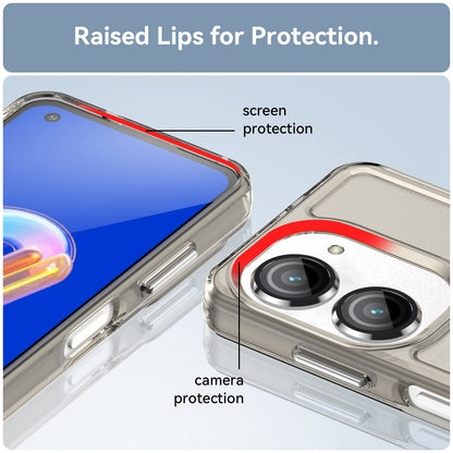 For Asus Zenfone 9 5G Candy Series Air Cushion Shock Absorption Case Soft TPU Brushed Texture Protective Cover