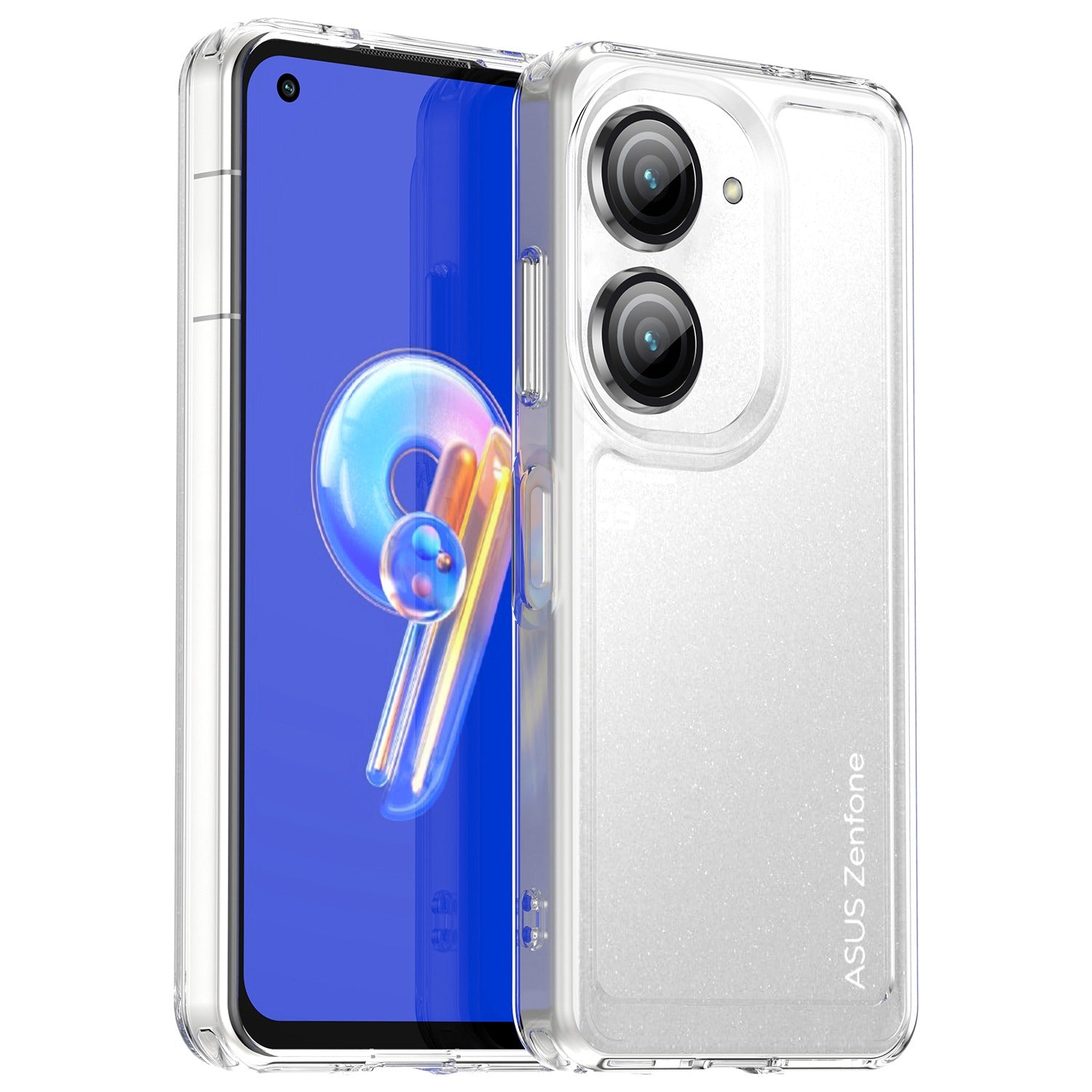 For Asus Zenfone 9 5G Candy Series Air Cushion Shock Absorption Case Soft TPU Brushed Texture Protective Cover