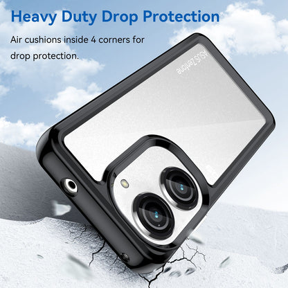 For Asus Zenfone 9 5G TPU + Acrylic Clear Back Phone Protective Case Anti-drop Anti-scratch Back Cover