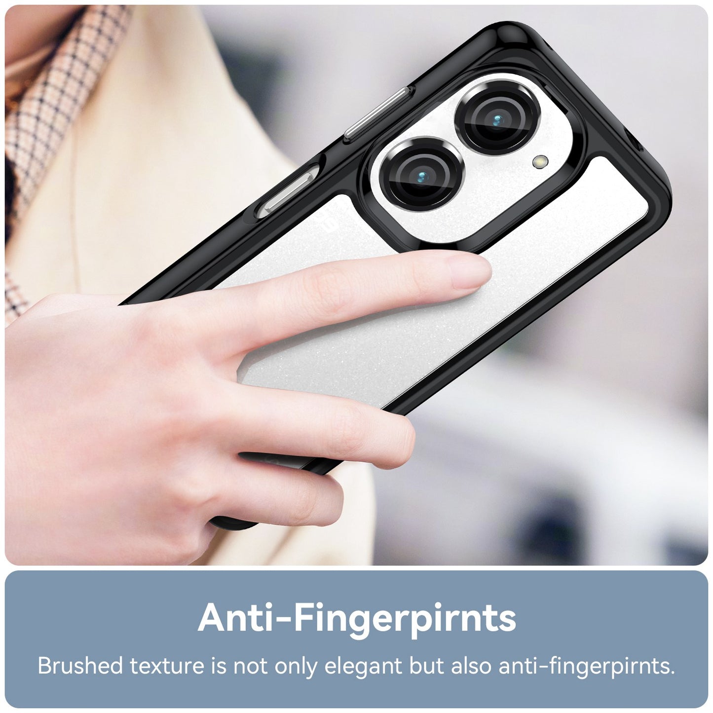 For Asus Zenfone 9 5G TPU + Acrylic Clear Back Phone Protective Case Anti-drop Anti-scratch Back Cover