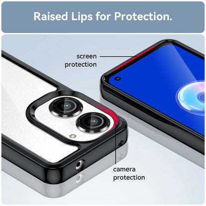 For Asus Zenfone 9 5G TPU + Acrylic Clear Back Phone Protective Case Anti-drop Anti-scratch Back Cover