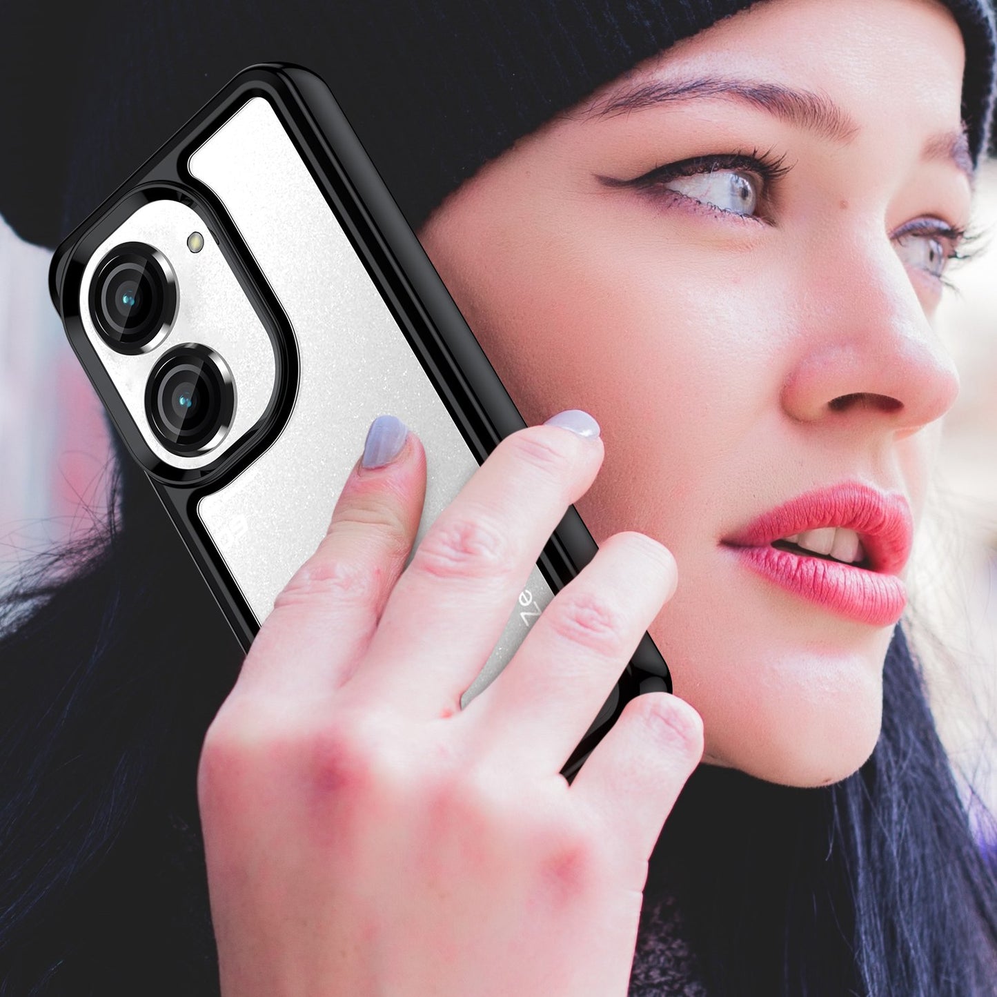 For Asus Zenfone 9 5G TPU + Acrylic Clear Back Phone Protective Case Anti-drop Anti-scratch Back Cover