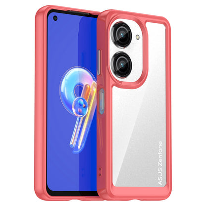 For Asus Zenfone 9 5G TPU + Acrylic Clear Back Phone Protective Case Anti-drop Anti-scratch Back Cover