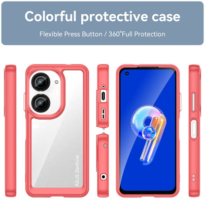 For Asus Zenfone 9 5G TPU + Acrylic Clear Back Phone Protective Case Anti-drop Anti-scratch Back Cover