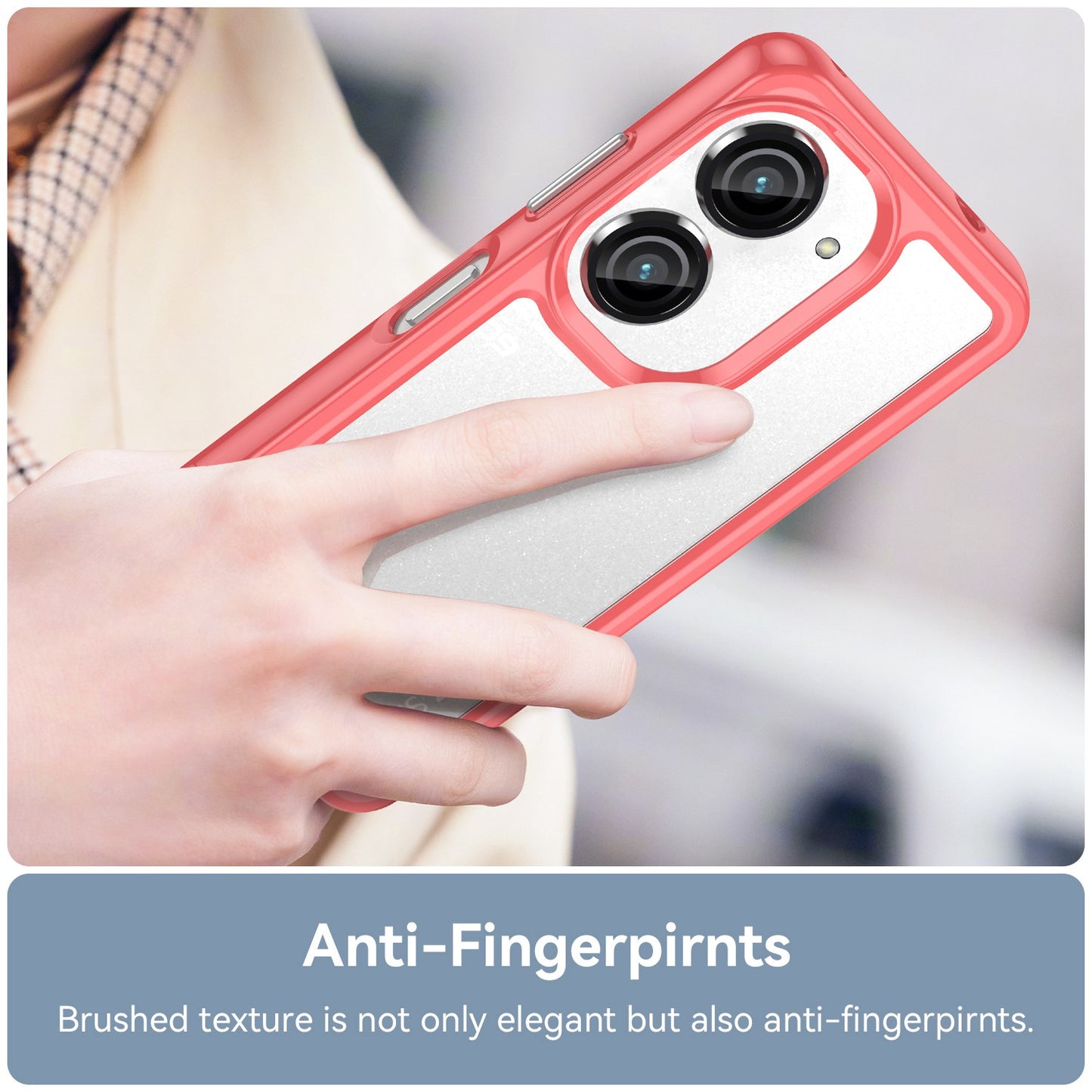 For Asus Zenfone 9 5G TPU + Acrylic Clear Back Phone Protective Case Anti-drop Anti-scratch Back Cover
