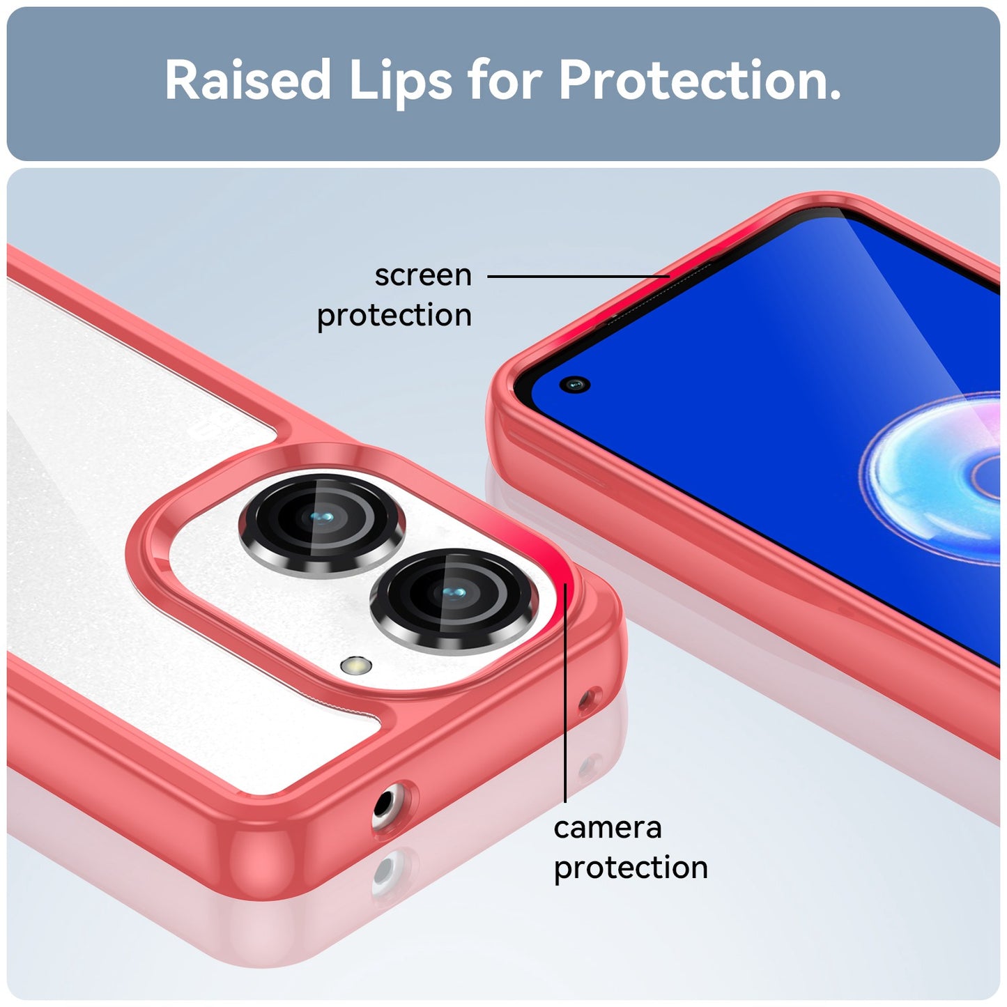For Asus Zenfone 9 5G TPU + Acrylic Clear Back Phone Protective Case Anti-drop Anti-scratch Back Cover