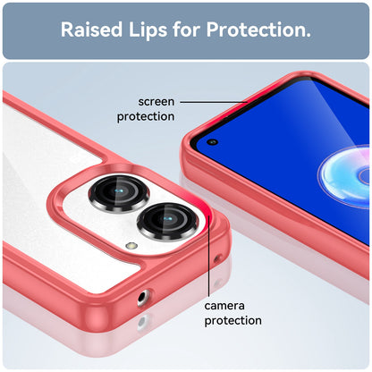 For Asus Zenfone 9 5G TPU + Acrylic Clear Back Phone Protective Case Anti-drop Anti-scratch Back Cover