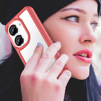 For Asus Zenfone 9 5G TPU + Acrylic Clear Back Phone Protective Case Anti-drop Anti-scratch Back Cover