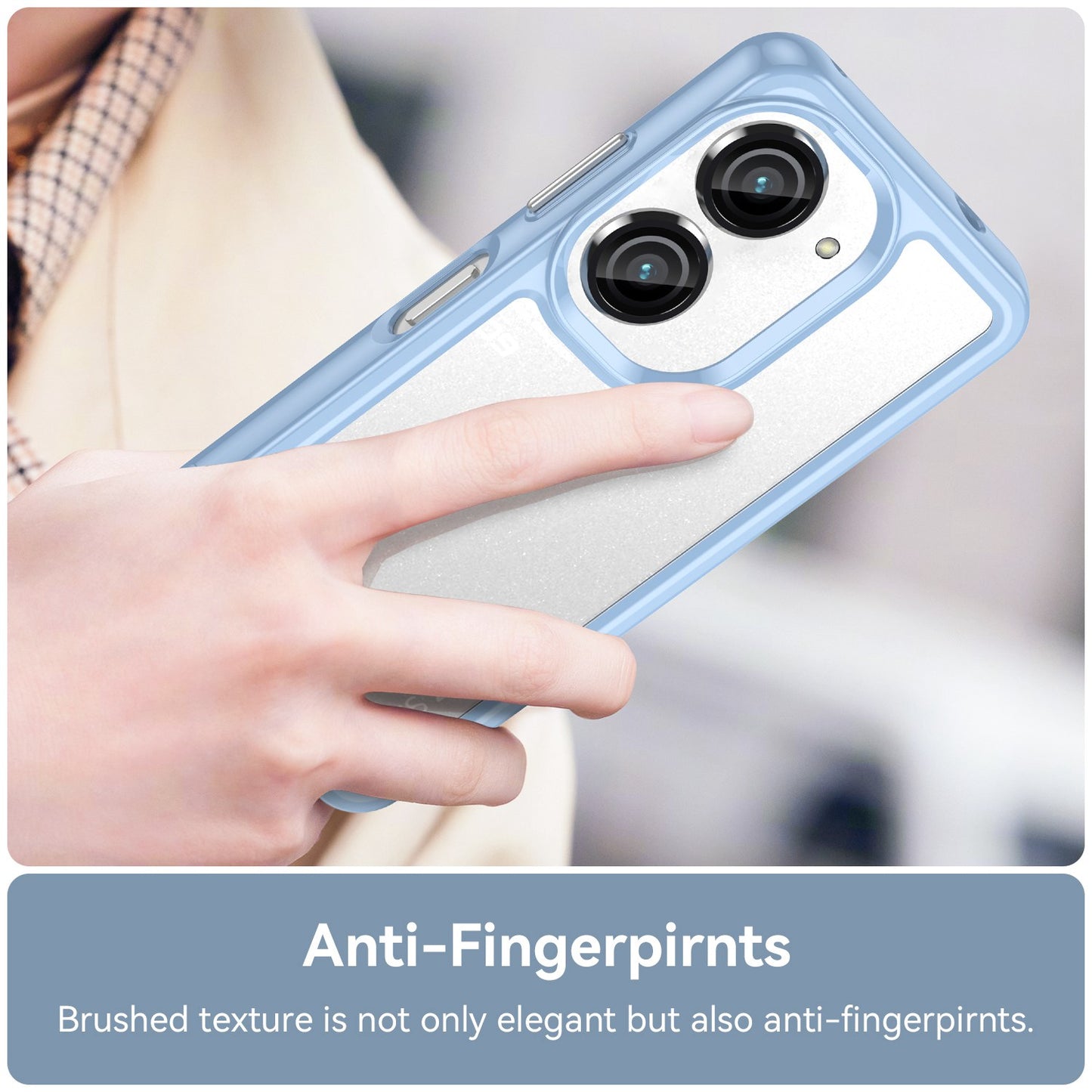 For Asus Zenfone 9 5G TPU + Acrylic Clear Back Phone Protective Case Anti-drop Anti-scratch Back Cover