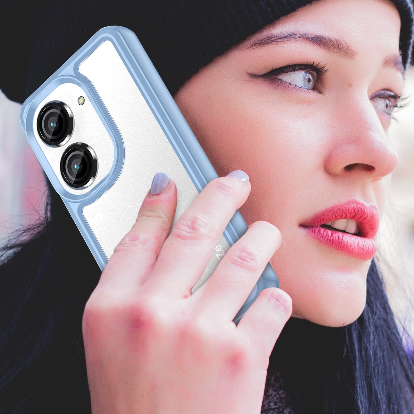 For Asus Zenfone 9 5G TPU + Acrylic Clear Back Phone Protective Case Anti-drop Anti-scratch Back Cover