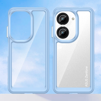 For Asus Zenfone 9 5G TPU + Acrylic Clear Back Phone Protective Case Anti-drop Anti-scratch Back Cover