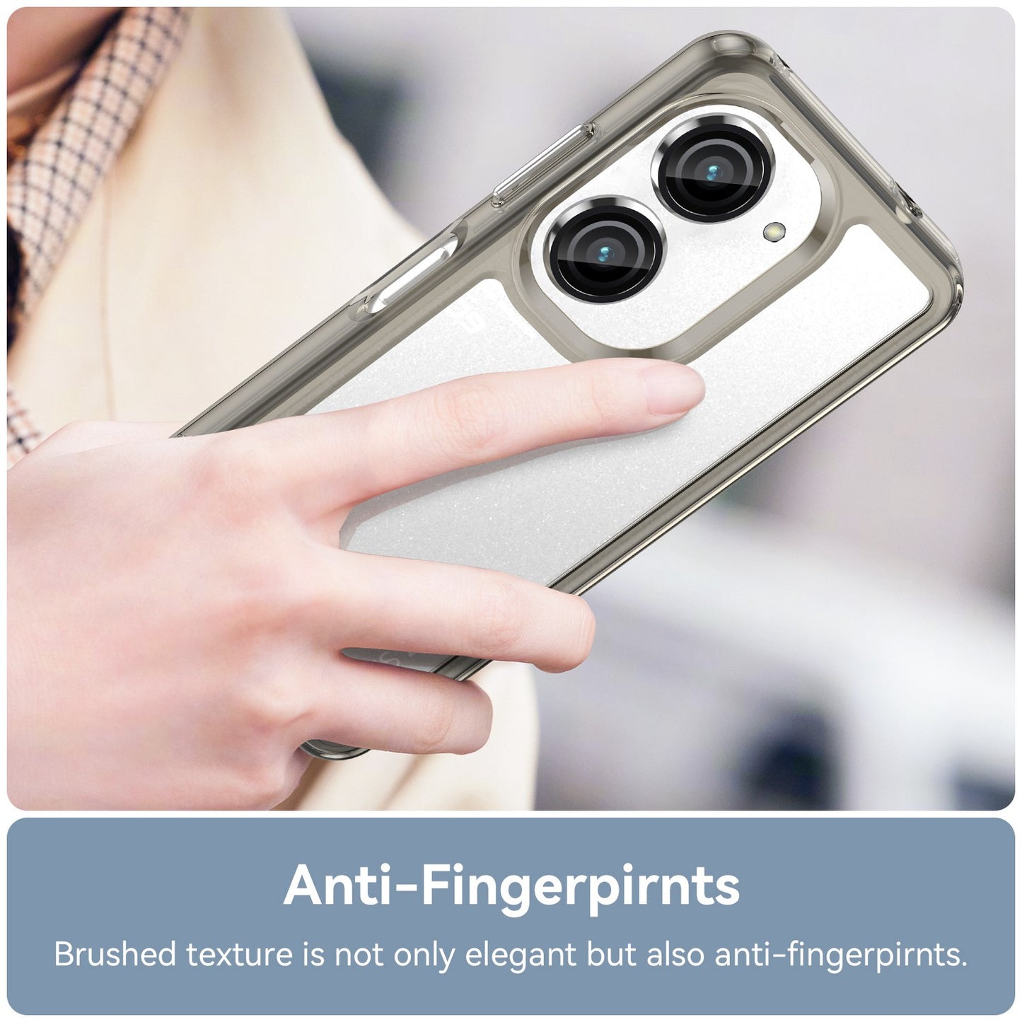 For Asus Zenfone 9 5G TPU + Acrylic Clear Back Phone Protective Case Anti-drop Anti-scratch Back Cover