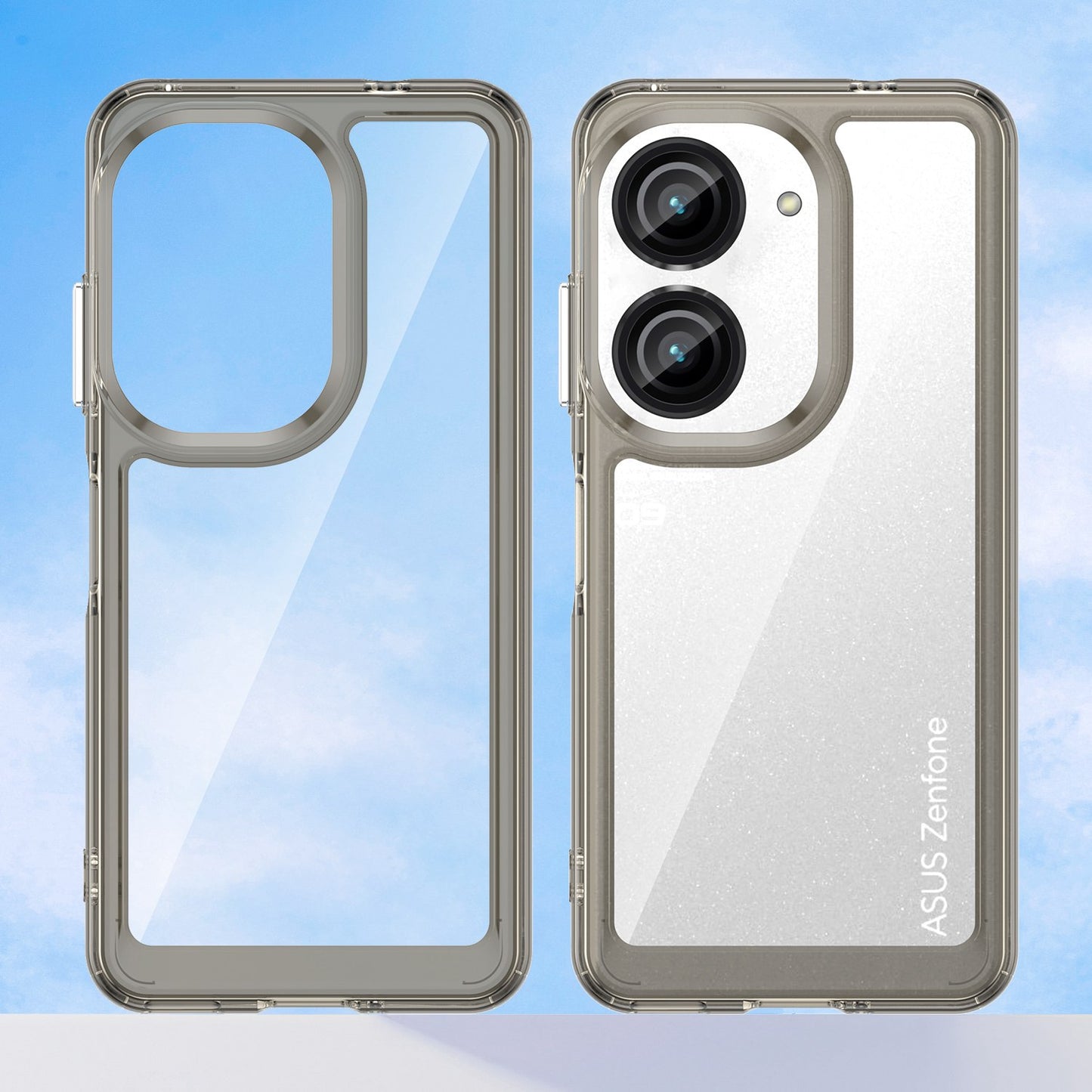 For Asus Zenfone 9 5G TPU + Acrylic Clear Back Phone Protective Case Anti-drop Anti-scratch Back Cover